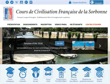 Tablet Screenshot of ccfs-sorbonne.fr